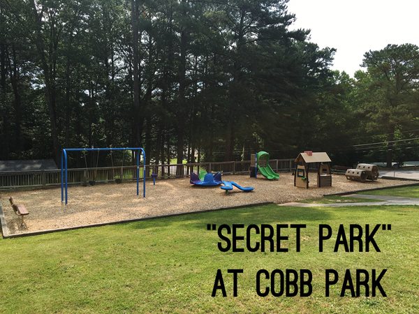 Hidden playground area at Cobb Park in Smyrna
