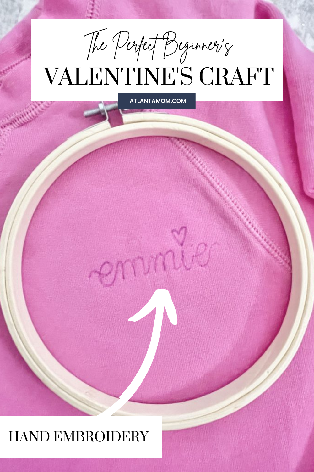 hand embroidery valentine's craft