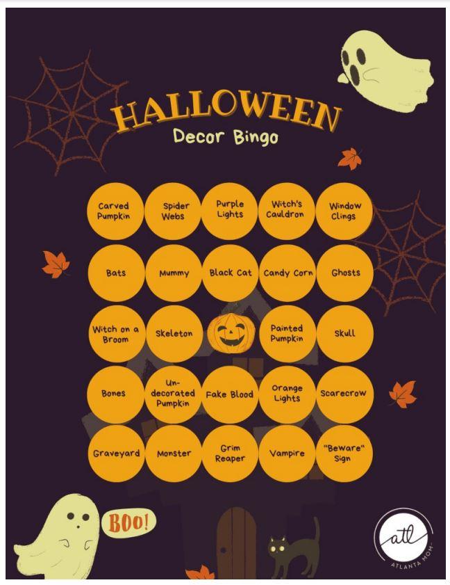 Halloween Décor Bingo – Free Printable