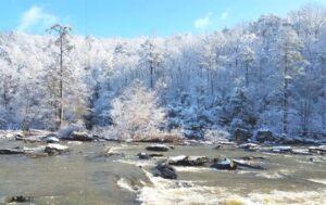 Sweetwater Creek state park Atlanta in the winter